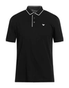 Emporio Armani Man Polo Shirt Black Size Xl Cotton