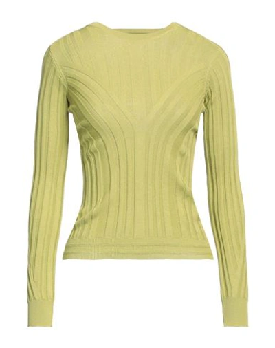 High Woman Sweater Acid Green Size M Cotton, Nylon