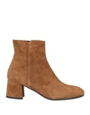 Baldinini Woman Ankle Boots Brown Size 9 Soft Leather In Brown