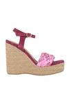 Islo Isabella Lorusso Woman Espadrilles Mauve Size 5 Soft Leather, Textile Fibers In Purple