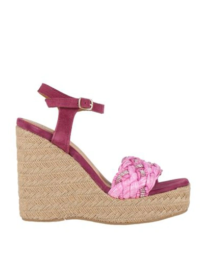 Islo Isabella Lorusso Woman Espadrilles Mauve Size 5 Soft Leather, Textile Fibers In Purple