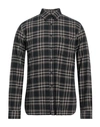 Xacus Man Shirt Dark Brown Size 16 ½ Cotton, Cashmere In Brown