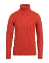Primo Emporio Man Turtleneck Orange Size L Acrylic, Wool