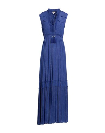 Toy G. Woman Maxi Dress Bright Blue Size S Viscose, Lurex