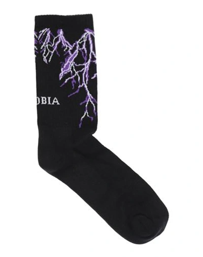 Phobia Archive Man Socks & Hosiery Black Size Onesize Cotton, Polyester, Elastane