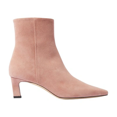 Scarosso Kitty 50mm Suede Ankle Boots In Pink - Suede