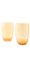 Zafferano Perle Tumbler Set Of 2 In Amber