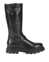 Baldinini Woman Knee Boots Black Size 11 Calfskin In Black