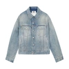 Mm6 Maison Margiela Mm6 By Maison Margiela Cut-out Denim Jacket With Unique Sleeve Details In Blue_sand