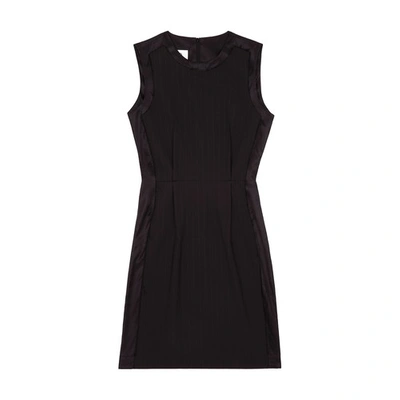 Mm6 Maison Margiela Pinstripe Sleeveless Dress In Black_and_white