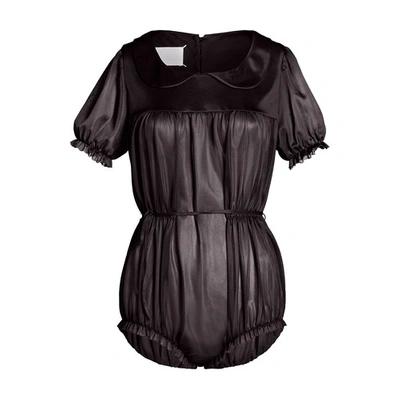 Maison Margiela Sheer Bodysuit In Black