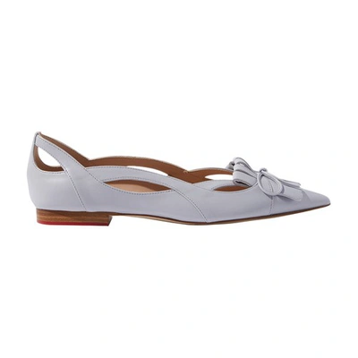 Scarosso Ballet Flats Glicine Calf Leather In Grey - Calf