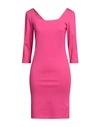 No-nà Woman Mini Dress Fuchsia Size M Viscose, Polyamide, Elastane In Pink