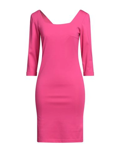 No-nà Woman Mini Dress Fuchsia Size M Viscose, Polyamide, Elastane In Pink