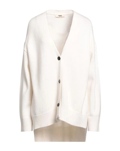 Sminfinity Woman Cardigan Ivory Size L Cashmere, Cotton In White