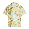 Maison Margiela Floral-print Short-sleeve Shirt In Sage