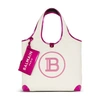Balmain B Army Large Grocery Canvas Tote Bag In Pink