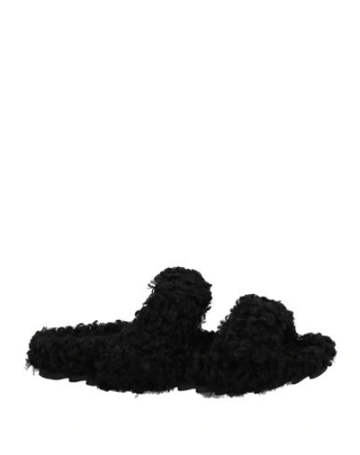 Gia Borghini Woman Sandals Black Size 9 Textile Fibers