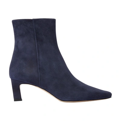 Scarosso Kitty Blue Suede - Woman Boots Blue In Blue - Suede