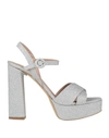 Islo Isabella Lorusso Woman Sandals Silver Size 11 Textile Fibers In Silver