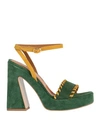 Islo Isabella Lorusso Woman Sandals Green Size 11 Soft Leather