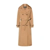 Alberta Ferretti Double-breasted Trench Coat In Marrone