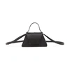 Mm6 Maison Margiela Black Leather Numeric Mini Tote Bag In Black