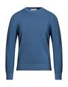 Cruciani Man Sweater Blue Size 44 Cotton