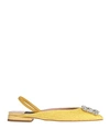 Islo Isabella Lorusso Woman Ballet Flats Yellow Size 8 Synthetic Fibers In Yellow