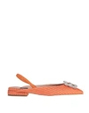 Islo Isabella Lorusso Woman Ballet Flats Orange Size 9 Synthetic Fibers