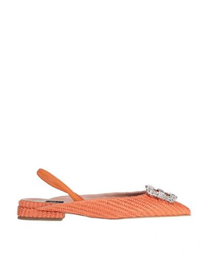 Islo Isabella Lorusso Woman Ballet Flats Orange Size 9 Synthetic Fibers