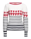 Twinset Woman Sweater White Size S Cotton, Polyamide In White
