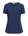 Camicettasnob Woman Shirt Navy Blue Size 12 Polyamide, Elastane