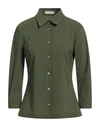 Camicettasnob Woman Shirt Dark Green Size 8 Polyamide, Elastane