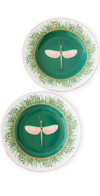 LA DOUBLEJ DINNER PLATES SET OF 2 LIBELLULA