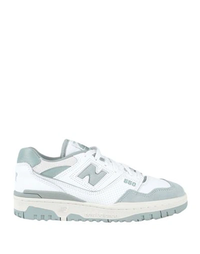 New Balance 550 Woman Sneakers White Size 7 Soft Leather, Textile Fibers