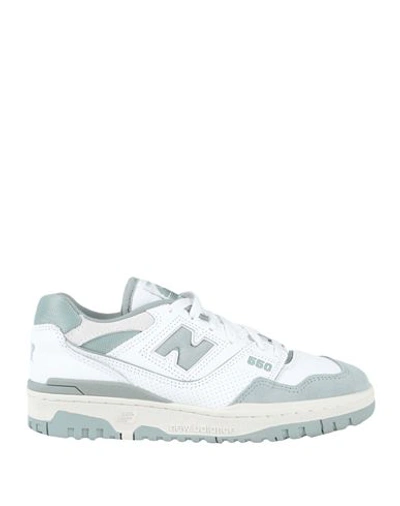 New Balance 550 Woman Sneakers White Size 7 Leather, Textile Fibers In Multi