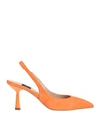 Islo Isabella Lorusso Woman Pumps Orange Size 11 Soft Leather