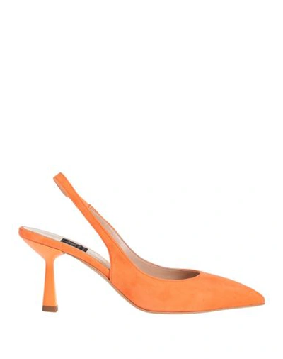 Islo Isabella Lorusso Woman Pumps Orange Size 11 Soft Leather