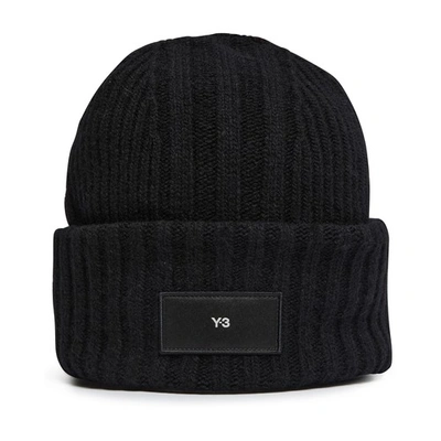 Y-3 Knit Beanie Hat In Black