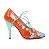 Shop Maison Margiela Tabi Monster Crystal Pump In Red_and_blue