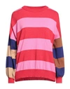 Vicolo Woman Sweater Red Size Onesize Viscose, Polyamide, Wool, Cashmere In Red