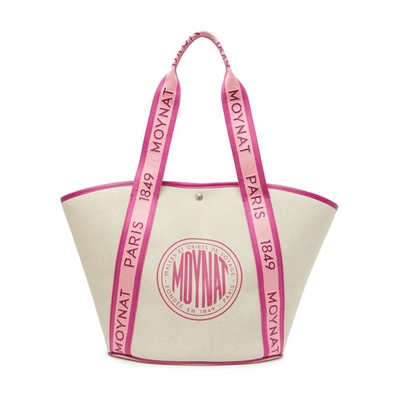 Moynat Medallion Tote Bag In Hot_pink