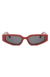 Celine Triomphe Sleek Red Acetate Cat-eye Sunglasses In Grey