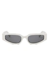 Celine Triomphe 54mm Geometric Sunglasses In Ivory / Smoke