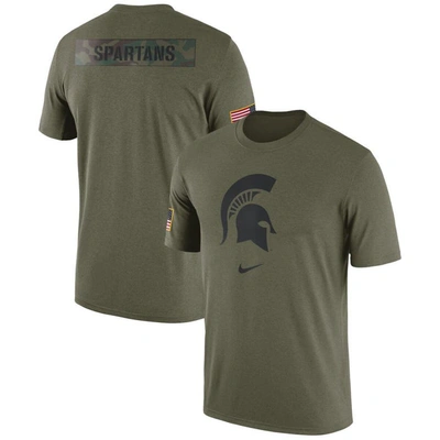 NIKE NIKE  OLIVE MICHIGAN STATE SPARTANS MILITARY PACK T-SHIRT