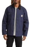 Carhartt Michigan Water Repellent Coat In Blue / Black Rigid