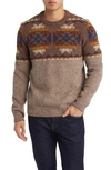 FAHERTY X DOUG GOOD FEATHER DONEGAL WOOL BLEND CREWNECK SWEATER