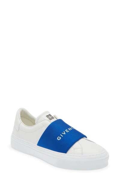 Givenchy City Sport Slip-on Sneaker In White/blue