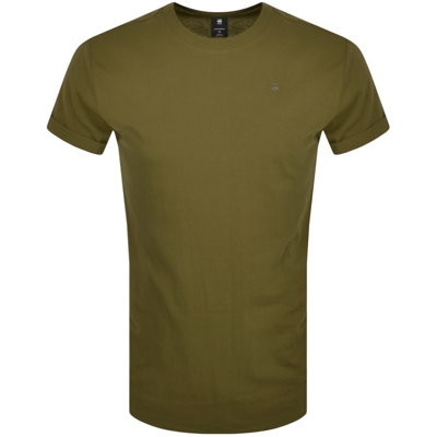 G-star G Star Raw Lash Logo T Shirt Green